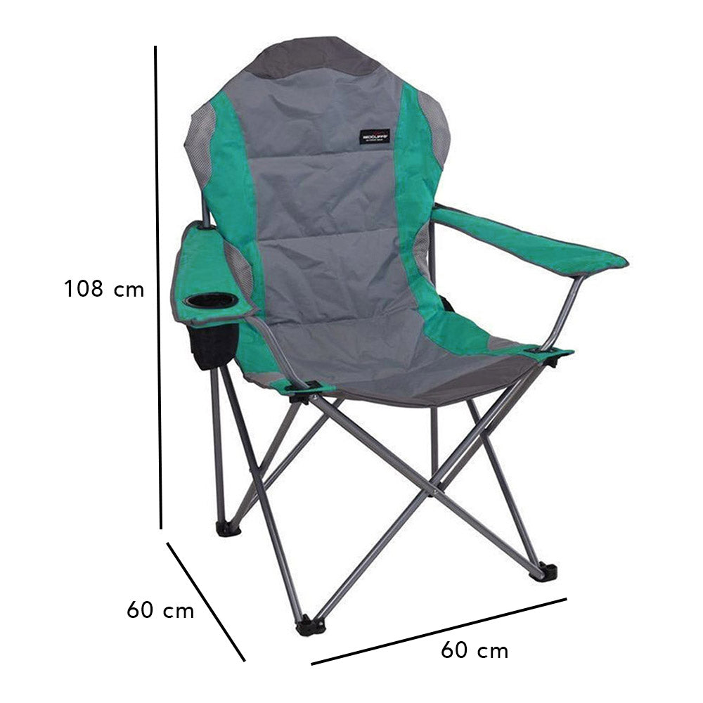 Folding Chair with Cup Holder and Carry Bag - Jumbo Deluxe Design - Image 4
